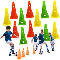 PACHOŁKI TRENINGOWE Z OTWORAMI 32cm Stożek TRENINGOWY pachołek elastyczny