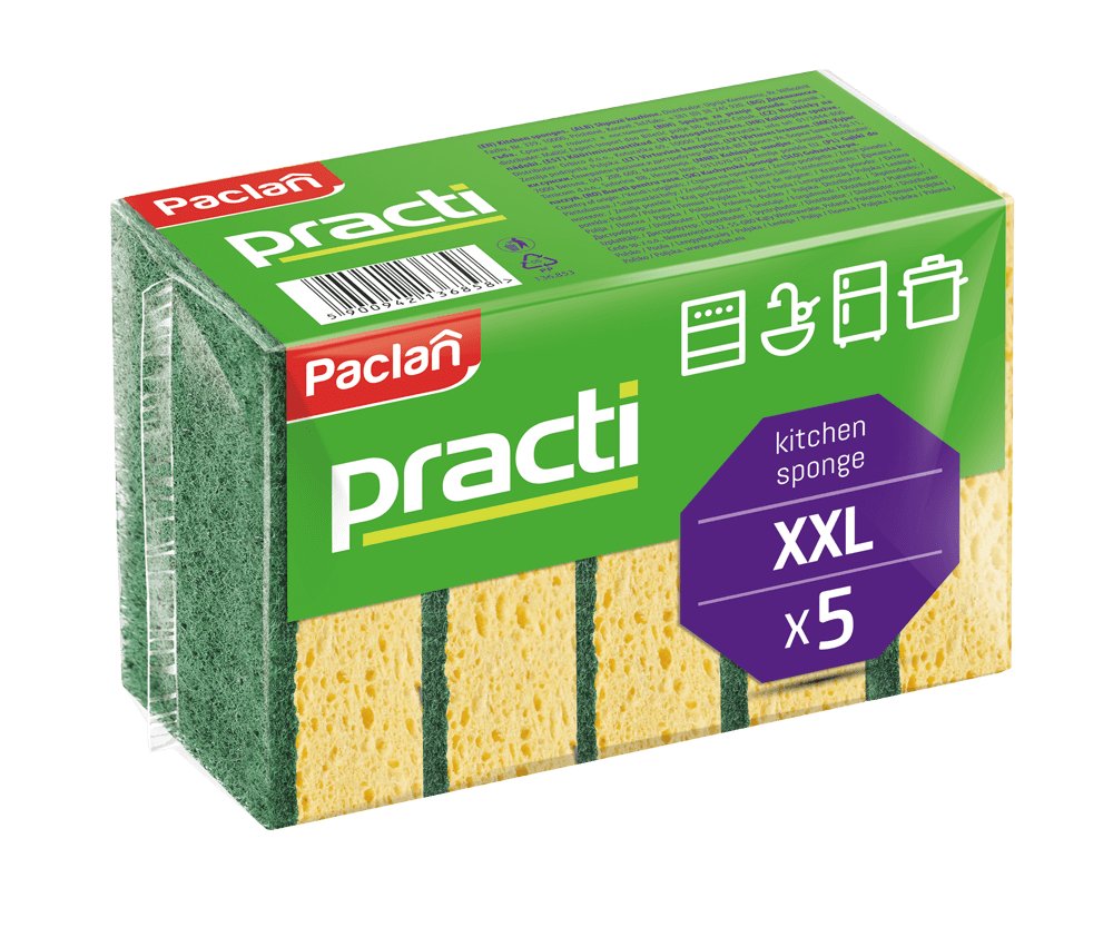 Paclan Paclan Practi Xxl Gąbki Do Mycia Naczyń, 5 szt. - Paclan | Sklep EMPIK.COM