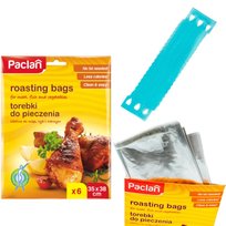 Paclan Torebki Woreczki Do Pieczeni 35X38 cm+ Klipsy 6 szt. Paclan