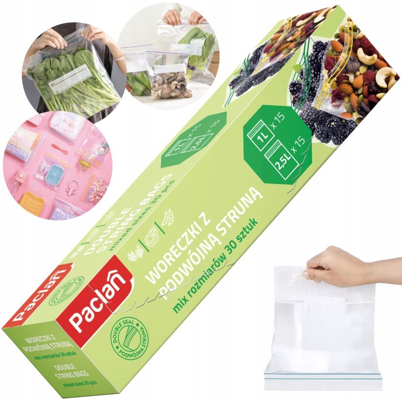 Paclan Paclan Woreczki Strunowe Z Podwójną Struną 1L I 2,5L Mix Mocne I ...