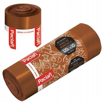 Paclan Worki Na Śmieci Do Segregacji Odpadów Bio Brązowe 120L, 10szt. - Paclan