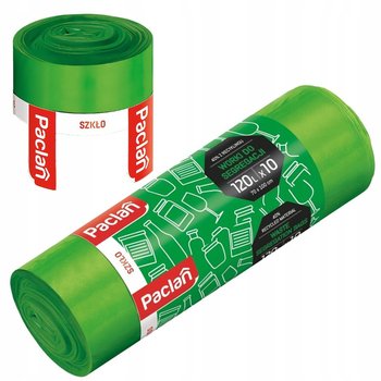 Paclan Worki Na Śmieci Do Segregacji Szkła Zielone 120L, 10szt. - Paclan