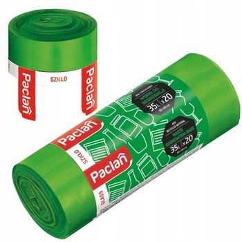 Paclan Worki Na Śmieci Do Segregacji Szkła Zielone 35L, 20szt. - Paclan