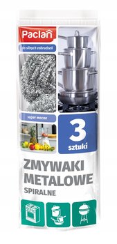 PACLAN zmywaki metalowe kuchenne SPIRALNE do silnych zabrudzeń 3 sztuki - Paclan