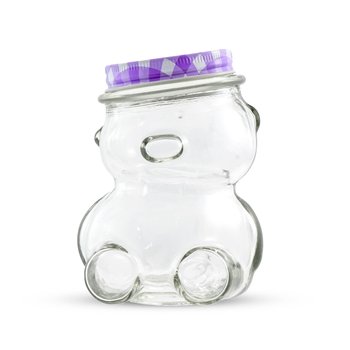 Paczka 8szt słoiczków miś 300ml z nakrętkami  (8szt) -  wzór A63 - BEE&HONEY