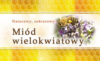 Paczka etykiet małych (miód wielokwiatowy) 100szt - wzór EM9 - BEE&HONEY