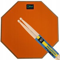 Pad perkusyjny do ćwiczeń ćwiczeniowy oranż 30 cm pałeczki pałki perkusyjne Kazoo Polska