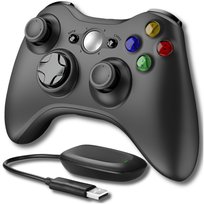 Pad XBOX 360 bezprzewodowy PC gamepad dual shock pad wibracje adapter USB OMNA