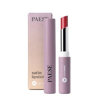 Paese, Nanorevit Satin Lipstick, Satynowa pomadka do ust, 25 Black Cherry, 2,2 g - Paese