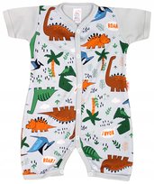 PAJAC KRÓTKI RĘKAW rampers DINOZAURY 80 KLEKLE KLEKLE