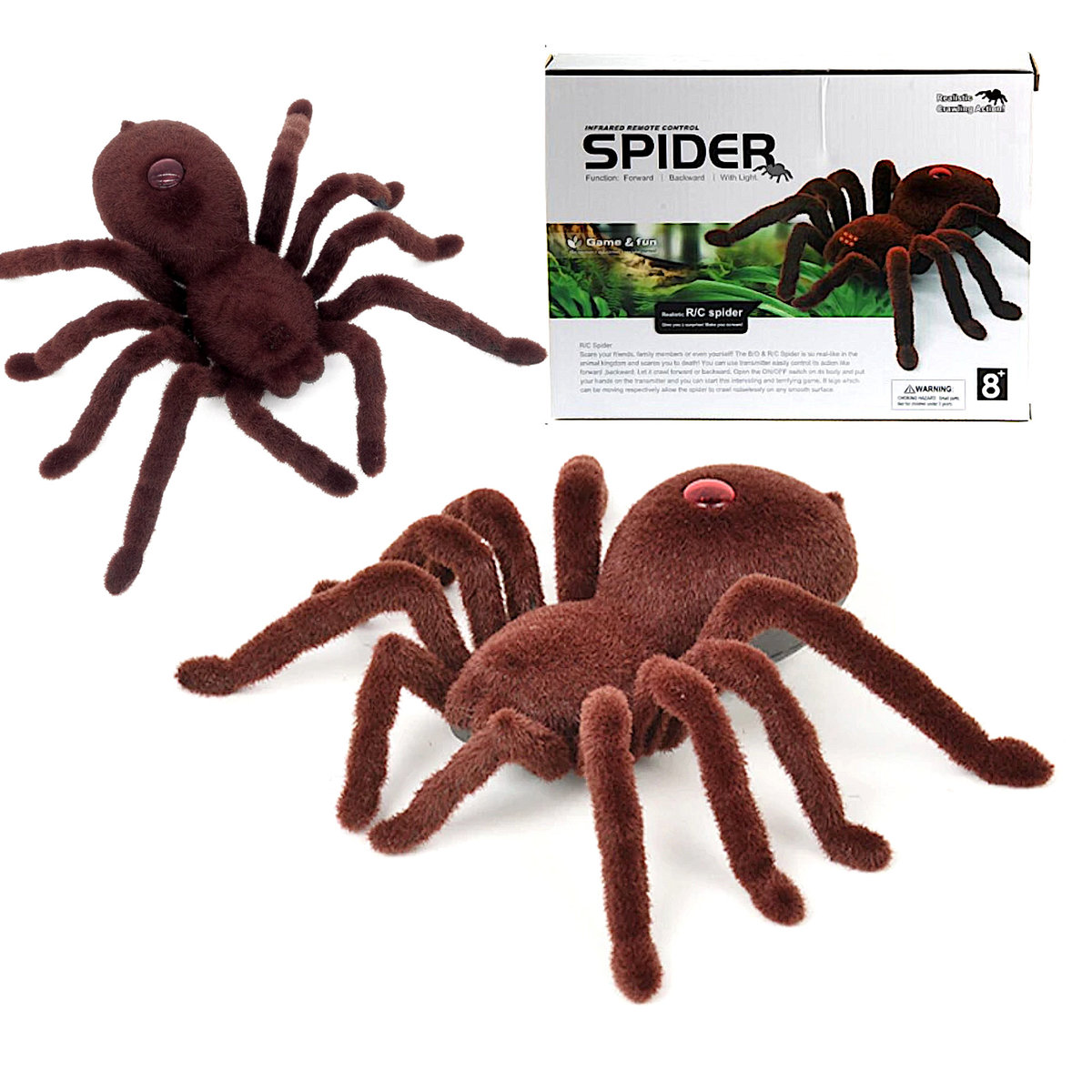 PAJĄK TARANTULA zabawka interaktywna | włochaty | duży | świecące oczy