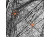 Pajęczyna Halloween czarna 20g A-0098 z pająkami Halloween Andrzejki Zombie Party