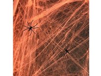 Pajęczyna Halloween pomarańczowa A0099P 20g z pająkami Andrzejki Zombie Party