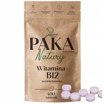 Paka Natury Witamina B12 400 tab. wege METYLOKOBALAMINA UKŁAD NERWOWY
