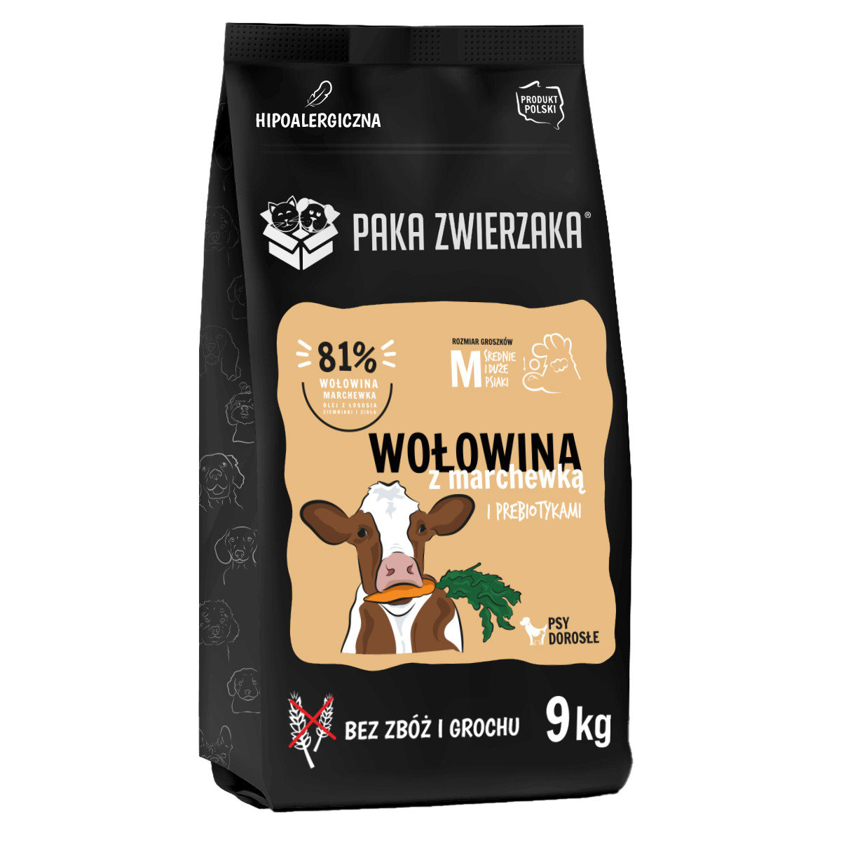 Paka Zwierzaka Wołowina z marchewką M 9kg