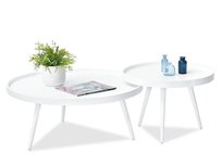 Pakiet Stolików Skandynawskich Lavin S I Xl W Kolorze Białym