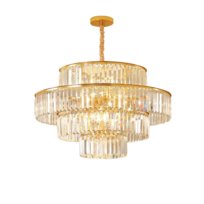 Palazzo - żyrandol kryształowy złoty 60 cm 10xE14