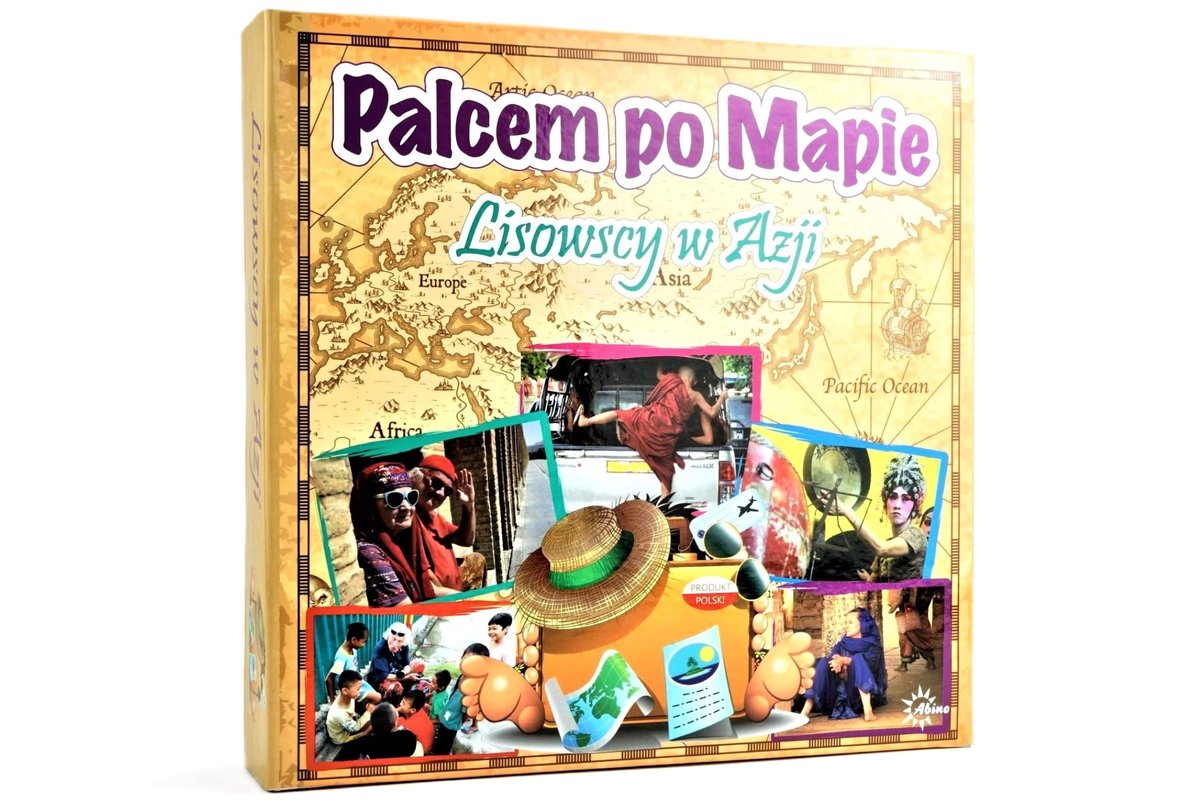 Palcem po mapie Liscowscy w Azji, gra edukacyjna, Abino