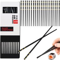 Pałeczki Do Sushi Dań Azjatyckich Wielorazowe 24Cm 10 Par Trwały Komplet 20