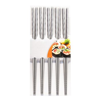 Pałeczki do sushi ryżu metalowe ze stali inox, trwałe i eleganckie Nirosta FACKELMANN 30100 - Fackelmann