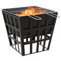 Palenisko i grill 2-w-1, 34 x 34 x 48 cm, stal - vidaXL