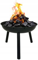 Palenisko Ogrodowe 60CM do Ogniska Grilla Kociołka Stalowe Czarne Bbq 1006