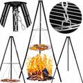 PALENISKO TRÓJNÓG GRILL OGNISKOWY OGRODOWY WISZĄCY DUŻY OGNISKO 150 cm - Realne Ceny