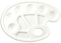 Paletka do mieszania kolorów owalna, 10 przegródek, Happy Color