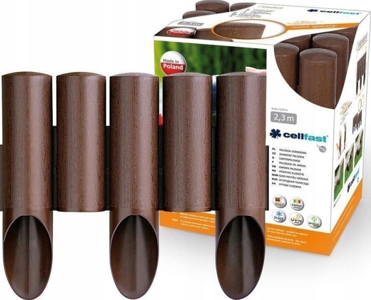 Palisada ogrodowa CELLFAST, brązowa, 5-elementowa