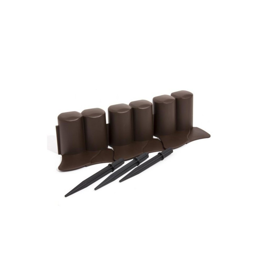 Palisada ogrodowa PROSPERPLAST IPAL6-R222, brązowa, 3,2 m