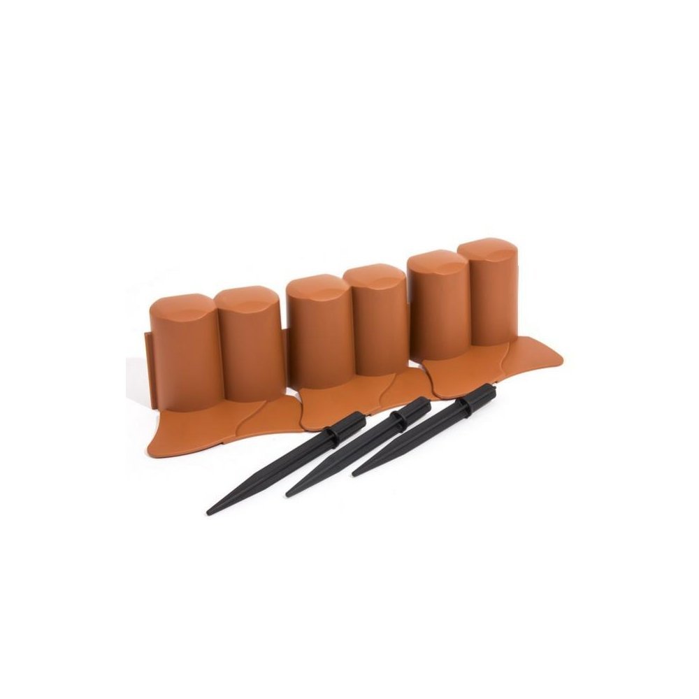 Palisada ogrodowa PROSPERPLAST IPAL6-R624, terakota, 3,2 m