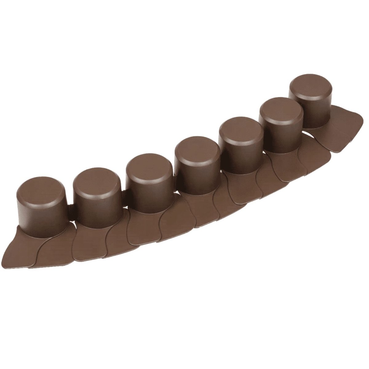 Palisada ogrodowa PROSPERPLAST IPAL7-R222, brązowa, 4,05 m