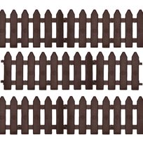 Palisada PŁOTEK ogrodowy brązowy 20x15 cm 10 szt