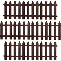 Palisada PŁOTEK ogrodowy brązowy 30x30 cm 10 szt