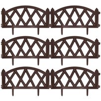 Palisada PŁOTEK ogrodowy brązowy 50x30 cm 6 szt.
