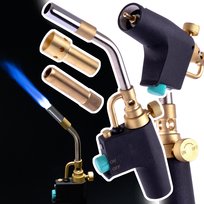 PALNIK GAZOWY MAPP PROPAN DO LUTOWANIA PIEZO 3 DYSZE PŁOMIEN 2800°C 022CGA-SET TC Technic
