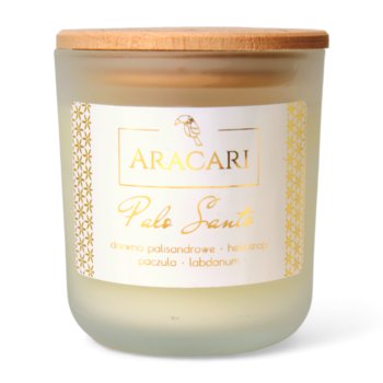 PALO SANTO - Sojowa świeca zapachowa ARACARI z kolekcji EMERALD biały velvet - Aracari