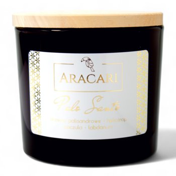PALO SANTO - Sojowa świeca zapachowa ARACARI z kolekcji MOONSTONE czarny połysk - Aracari