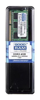 Pamięć DDR 3 GOODRAM GR1600S3V64L11S/4G, 4 GB, 1600 MHz, 11 CL - GoodRam