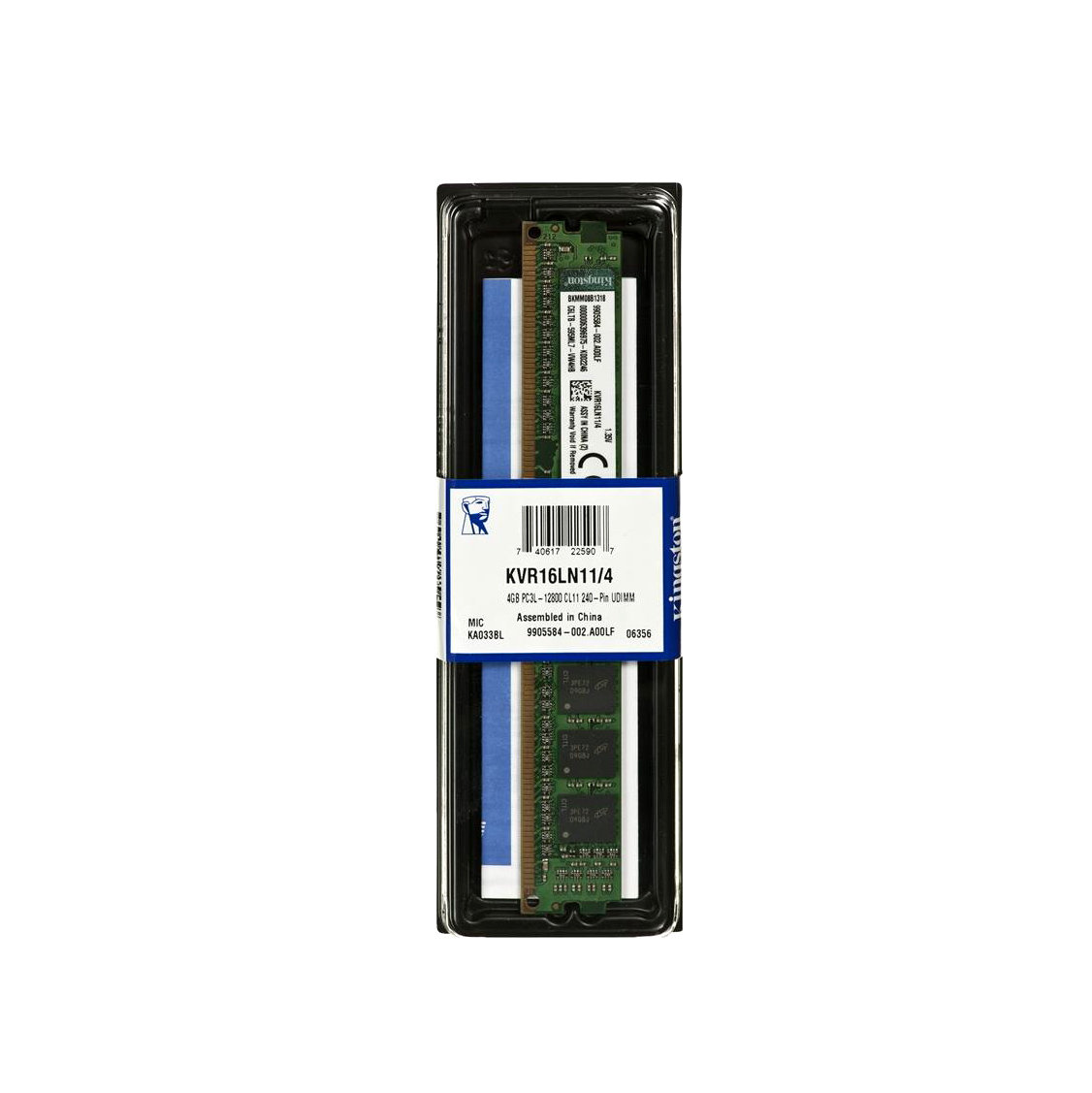 Pamięć DIMM DDR3 KINGSTON KVR16LN11/4, 4 GB, 1600 MHz, CL11