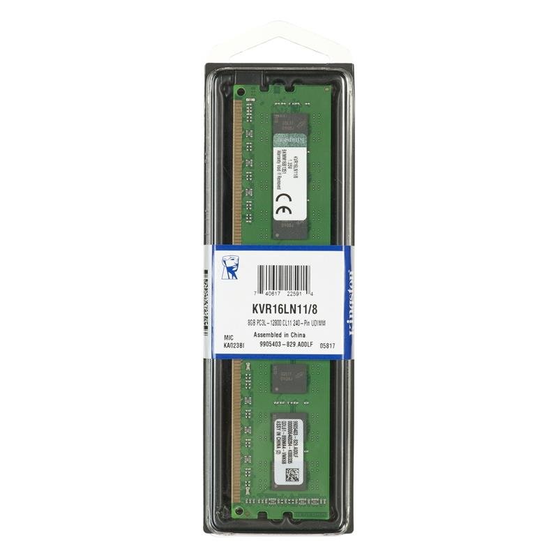Pamięć DIMM DDR3 KINGSTON KVR16LN11/8, 8 GB, 1600 MHz, CL11