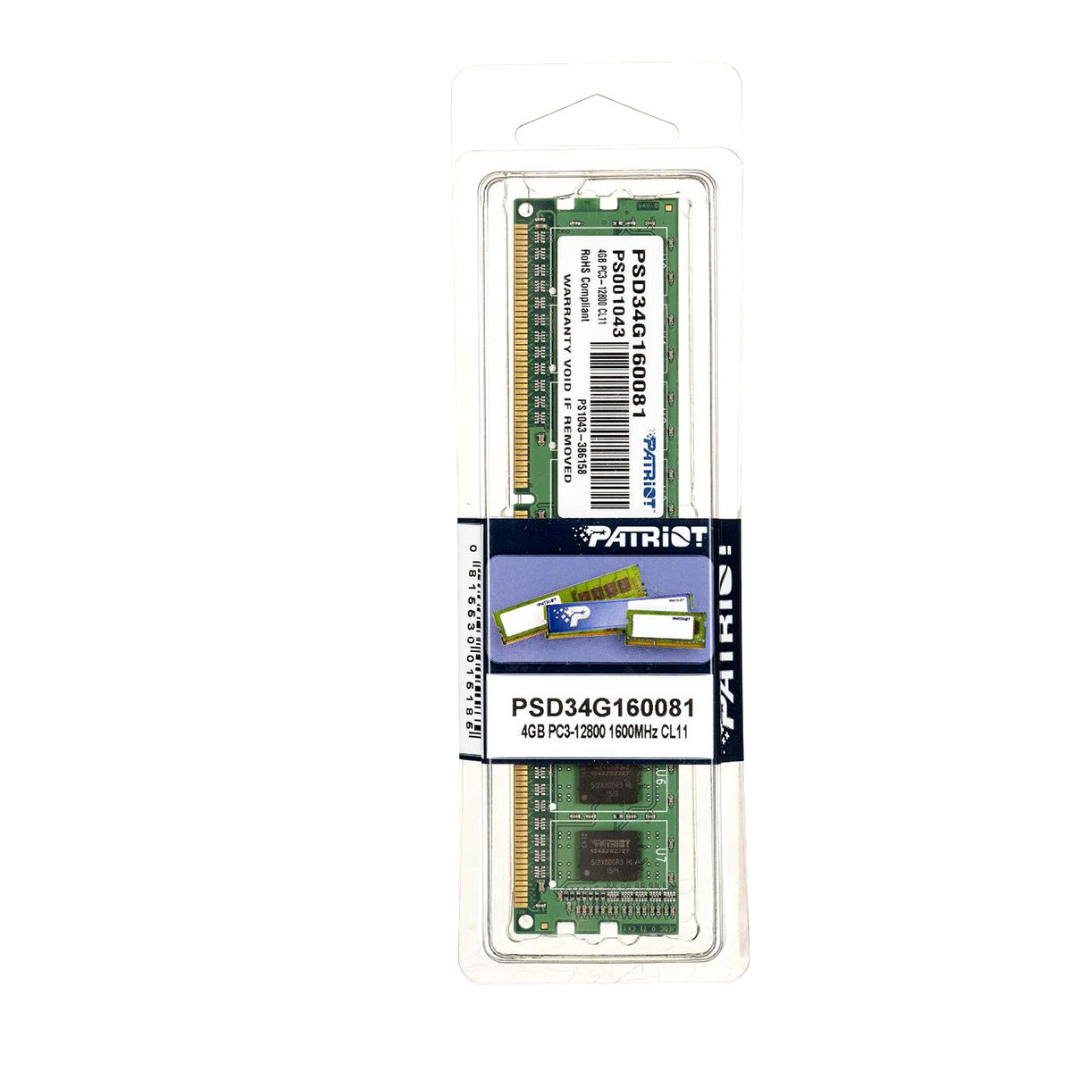 Pamięć DIMM DDR3 PATRIOT Signature, 4 GB, 1600 MHz, 11 CL - Patriot ...