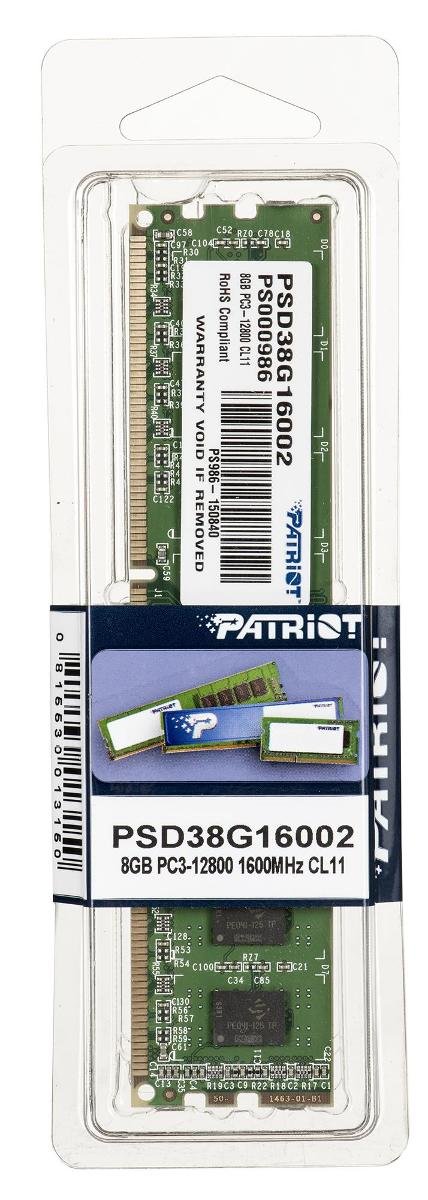 Pamięć DIMM DDR3 PATRIOT Signature, 8 GB, 1600 MHz, 11 CL