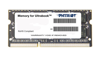 Pamięć SO-DIMM DDR3 PATRIOT PSD38G1600L2S, 8 GB, 1600 MHz, 11 CL - Patriot