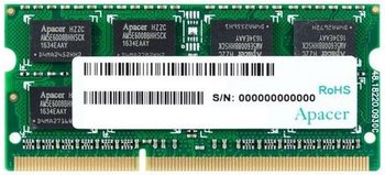 Pamięć SODIMM DDR3 APACER DS.08G2K.KAM, 8 GB, 1600 MHz, CL11 - Apacer
