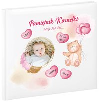 Pamiętnik dziecka Gift House - Narodziny - Chrzest - Baby Shower - Pierwsza książka dla dziecka - Twój nadruk na oprawie Inna marka