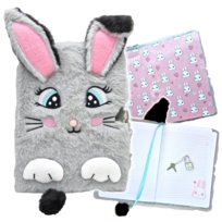 Pamiętnik na kłódkę, kluczyk dla dziewczynek pluszowy notes KRÓLIK St. Majewski