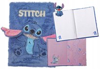 Pamiętnik pluszowy A4 96k linia Stitch niebieski Paso Paso