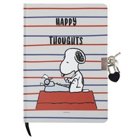 Pamiętnik z kłódką, Snoopy, szary, 80 kartek