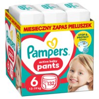 Pampers Active Baby Pants Pieluchomajtki, rozmiar 6, 132 szt. (13-19 kg)